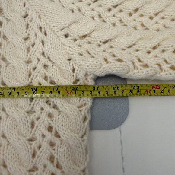 LiLu LiLu Women's Cable Knit Pullover Sweater with Pearl Detailing, Size 10, - Picture 7 of 7